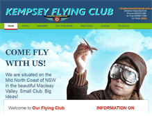 Tablet Screenshot of kempseyflyingclub.com.au